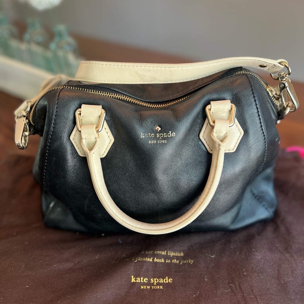 Kate Spade Black and Tan Satchel